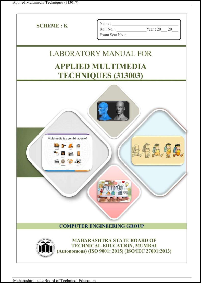 Multimedia Techniques Msbte Lab Manual PDF - AMT 313003