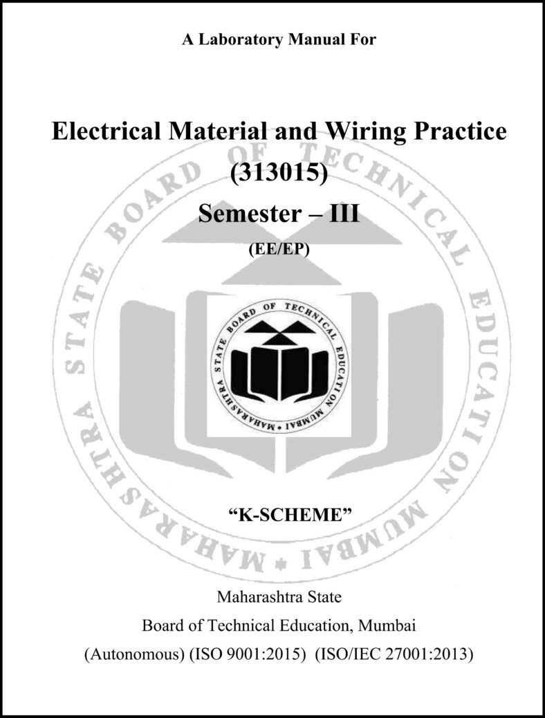 Electrical material and wiring practice Lab Manual