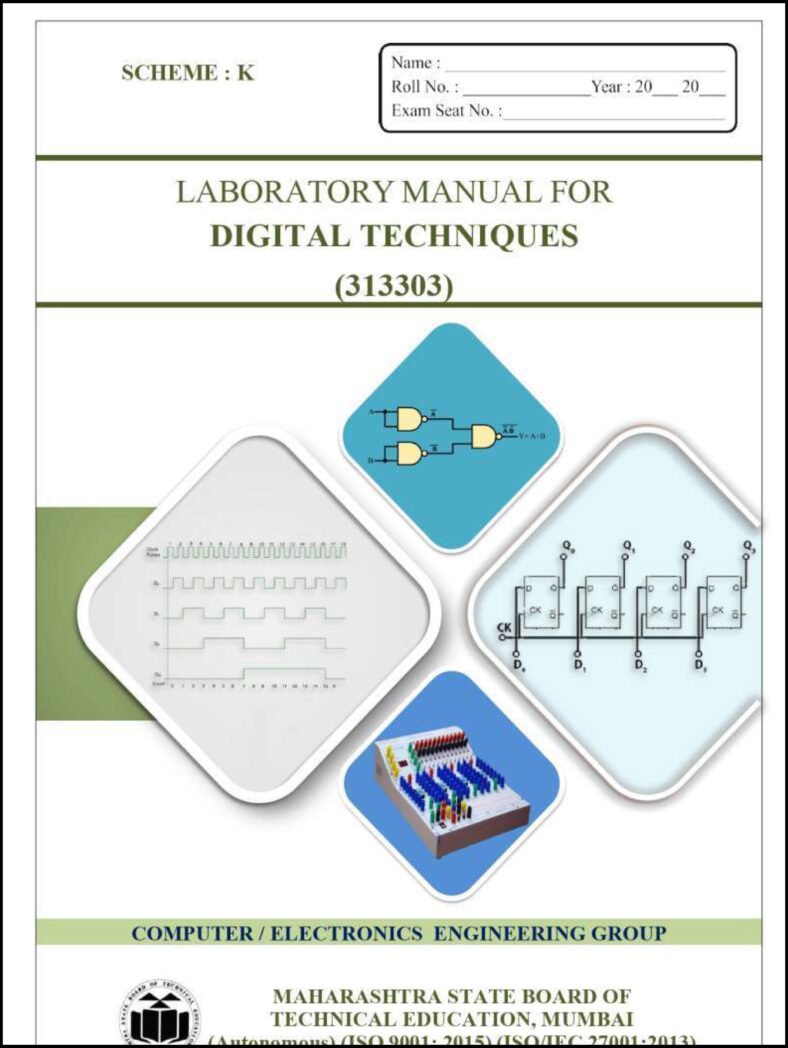 Digital Techniques Lab Manual Pdf - 313303