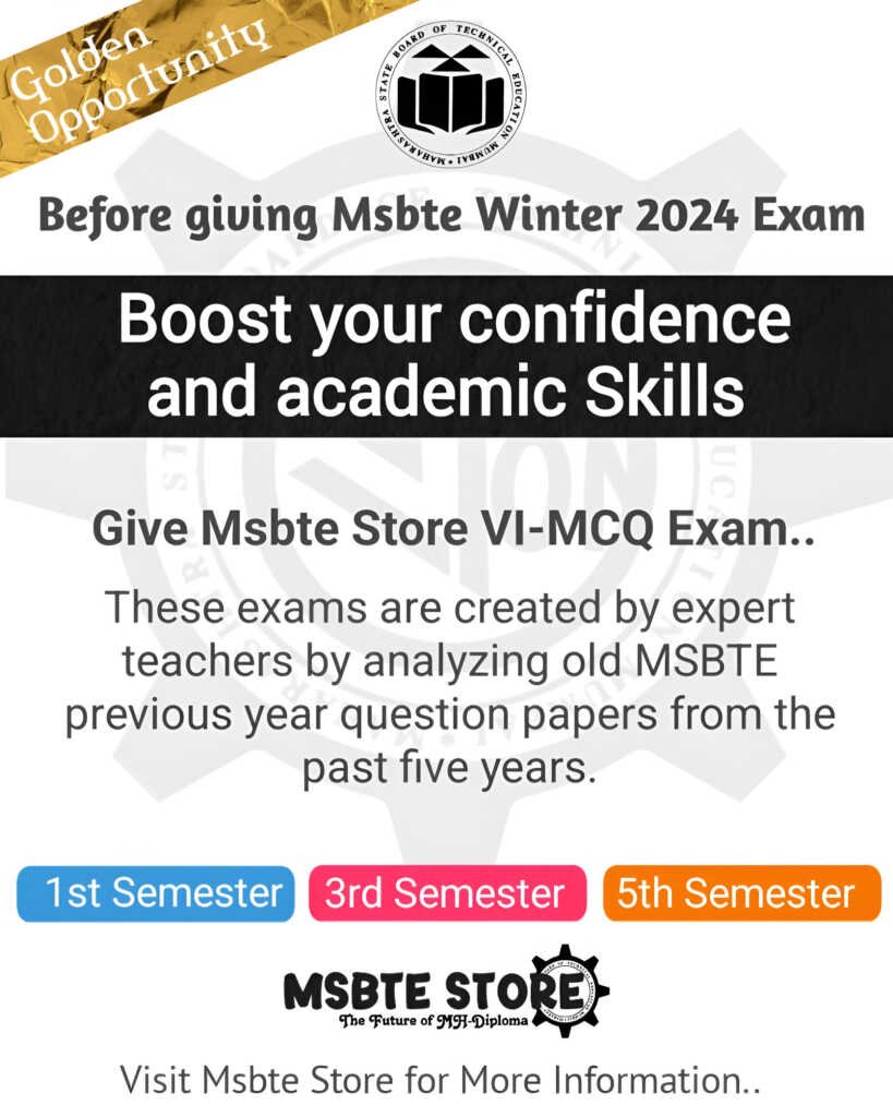 Msbte Store vi-mcq exam